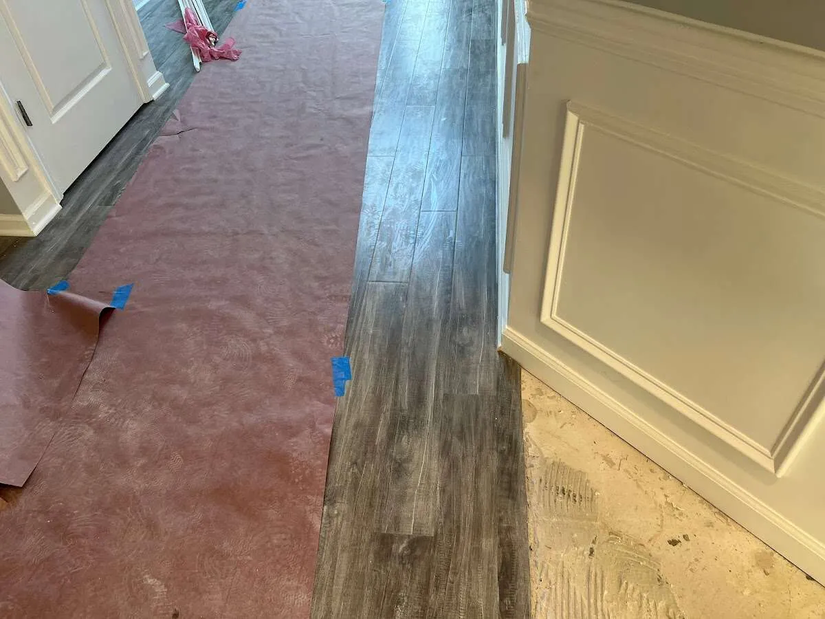 Completed marble shower restoration in Gray